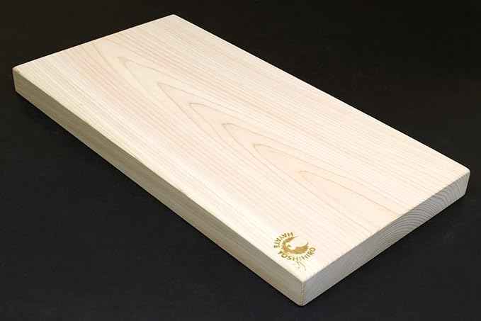 Yoshihiro Japanese Hinoki Cypress Natural One-Piece Wooden Professional Grade Cutting Board - Made in Japan (X-Large)