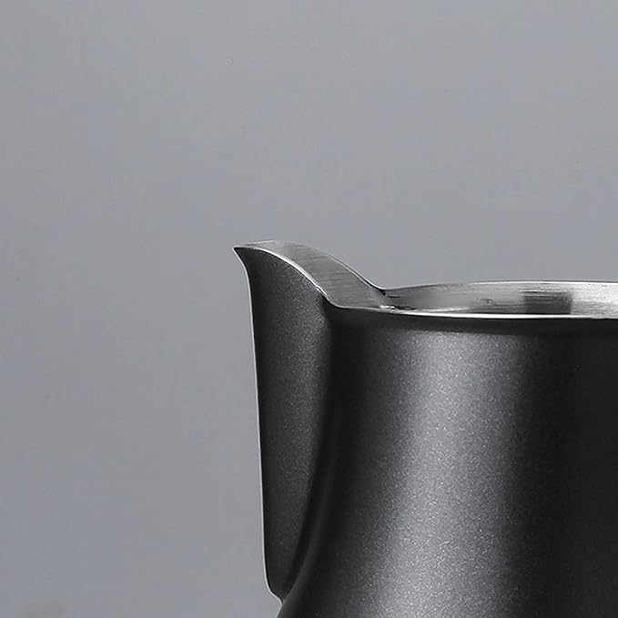 Easyworkz Stainless Steel Espresso Cup 2pcs Set Double Wall 5 oz, Bundled Espresso Steaming Pitcher Stainless Steel 15 oz Coffee Frothing Picther Milk Jug Cappuccino Latte Art Cup