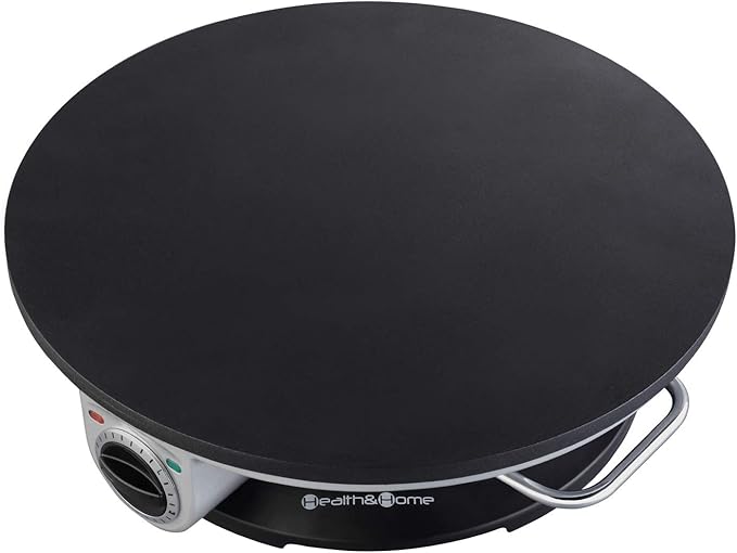 Health and Home No Edge Crepe Maker - 13 Inch Crepe Maker & Electric Griddle - Non-stick Pancake Maker- Crepe Pan