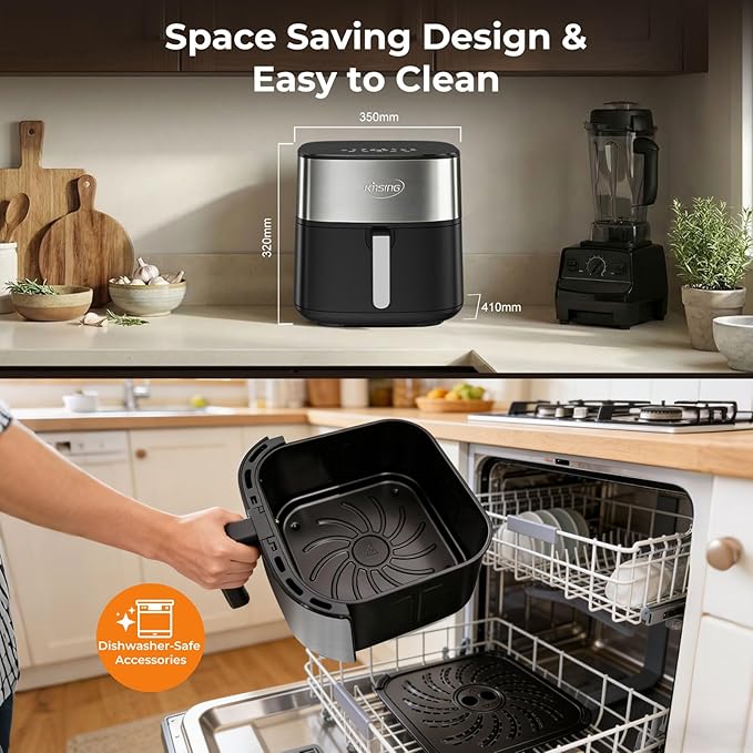 Air Fryer 8 in 1, XL 8.5 QT Large Airfryer with View Windows,MAX 400℉ for Crispy, 85% Less Oil, Fast Roast, Preheat, Shake, Bake, Non-Stick Basket for Easy Clean, With Professional Recipes