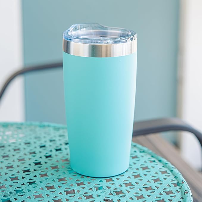 12 Ct of 20 Oz Two-Tone Himalayan Stainless Steel Tumbler with Lid – White – Customizable Insulated Cups for Water, Coffee, Hot & Iced Drinks – Great for DIY, Events, Work