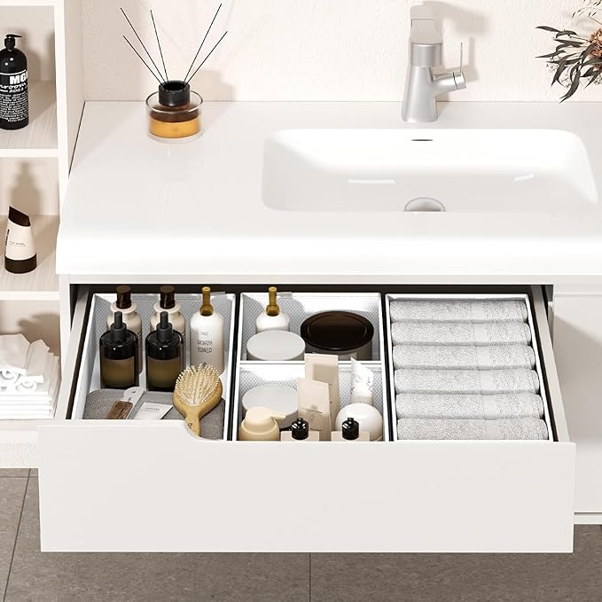 DIMJ Drawer Organizer Clothes- 30 Pack Baby Dresser Organizer for Nursery, Small Fabric Closet Drawer Organizer Bins for Underwears Socks, Foldable Storage Dividers Organization for Bedroom