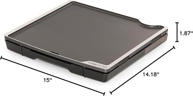Presto 07071 15-inch Electric Tilt-n-fold Griddle, Black