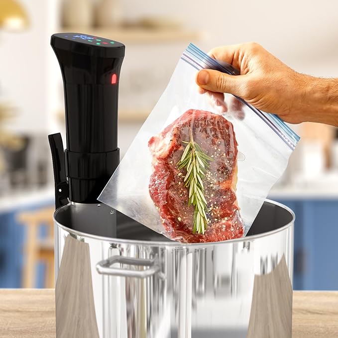 APQ Sous Vide Cooker 1100W, Professional Thermal Immersion Circulator Cooker with Adjustable Clamp, Sous Vide Machines with Temperature/Digital Timer, Ultra Quiet Sous Vide Precision Cooker
