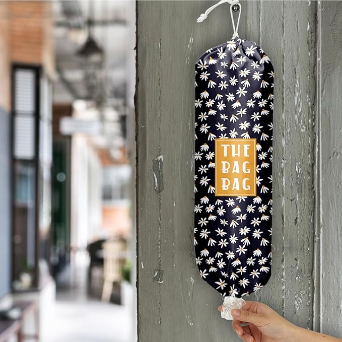 Daisy Grocery Bag Organizer - Plastic Bag Holders for Kitchen, Pantry, Laundry Room - Home Decor Gift for Women & Men