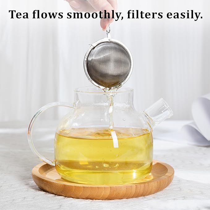 304 Stainless Steel Tea Strainers for Loose Tea Infuser Ball, Extra-Fine Mesh Tea Ball, Tea Holder Loose Leaf Tea Steeper, Tea Diffuser for Rooibos, Black Tea, Herbal & Spices (Small x 3)