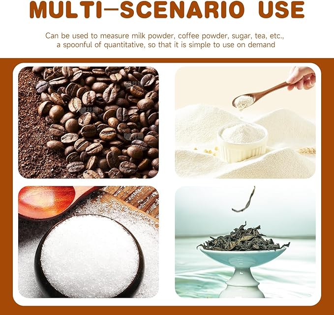 18/8 Stainless Steel Coffee Scoop, 2 Tbsp (30ml) Short Handle Measuring Spoon for Precise Measurement of Ground Coffee, Tea, Sugar, Flour
