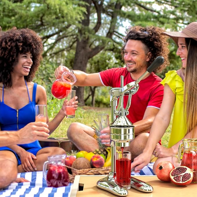 Nisorpa Manual Juicer Hand Press Commercial Citrus Juicer Machine Stainless Steel Fruit Squeezer Pomegranate Orange & Lemon Squeezer for Home Restaurant