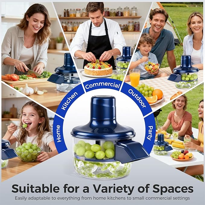 Automatic Grape Peeler Machine, Electric Garlic and Cherry Tomato Peeler, Cordless Fruit Skin Remover for Small Produce, Easy Peeling Kitchen Tool (Blue,1PC)