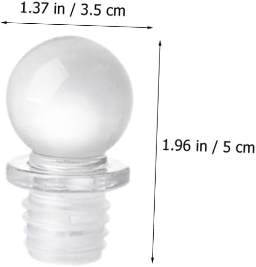 24pcs Glass Ball Wine Stoppers Portable Bottle Caps with Airtight Seal for Perfume and Wine Bottles Lightweight Aroma Container Stoppers for Daily Use