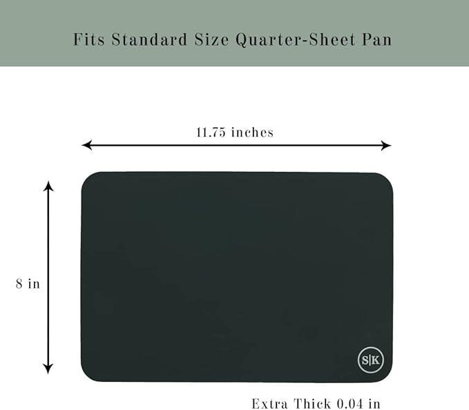 The Silicone Kitchen Reusable Silicone Oven Baking Mats Gift Set Bundle, 2 Half-Sheet, 2 Quarter-Sheet, Vintage Navy Blue, Pearl Gray