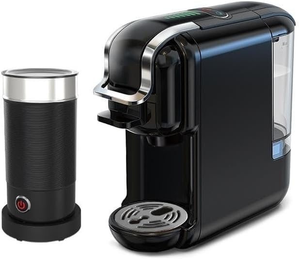 Multi-Capsule Coffee Maker, Hot/Cold Coffee Maker, Milk, ESE Pod Ground Coffee, Cafeteria, 19 Bar, 5 in 1 (Color : H2B M1A BK, Size : CHINA_UK)
