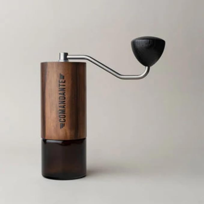 COMANDANTE C40 MK4 Nitro Blade Liquid Amber/Stainless Steel Coffee Grinder, Silver/Brown, Silver/Brown