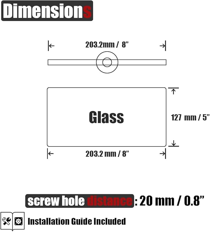 JQK Bathroom Glass Shelf, Tempered Glass Shower Storage 8 by 5 inches, 304 Stainless Steel Champagne Bronze Wall Mount, TGS101L8-CB