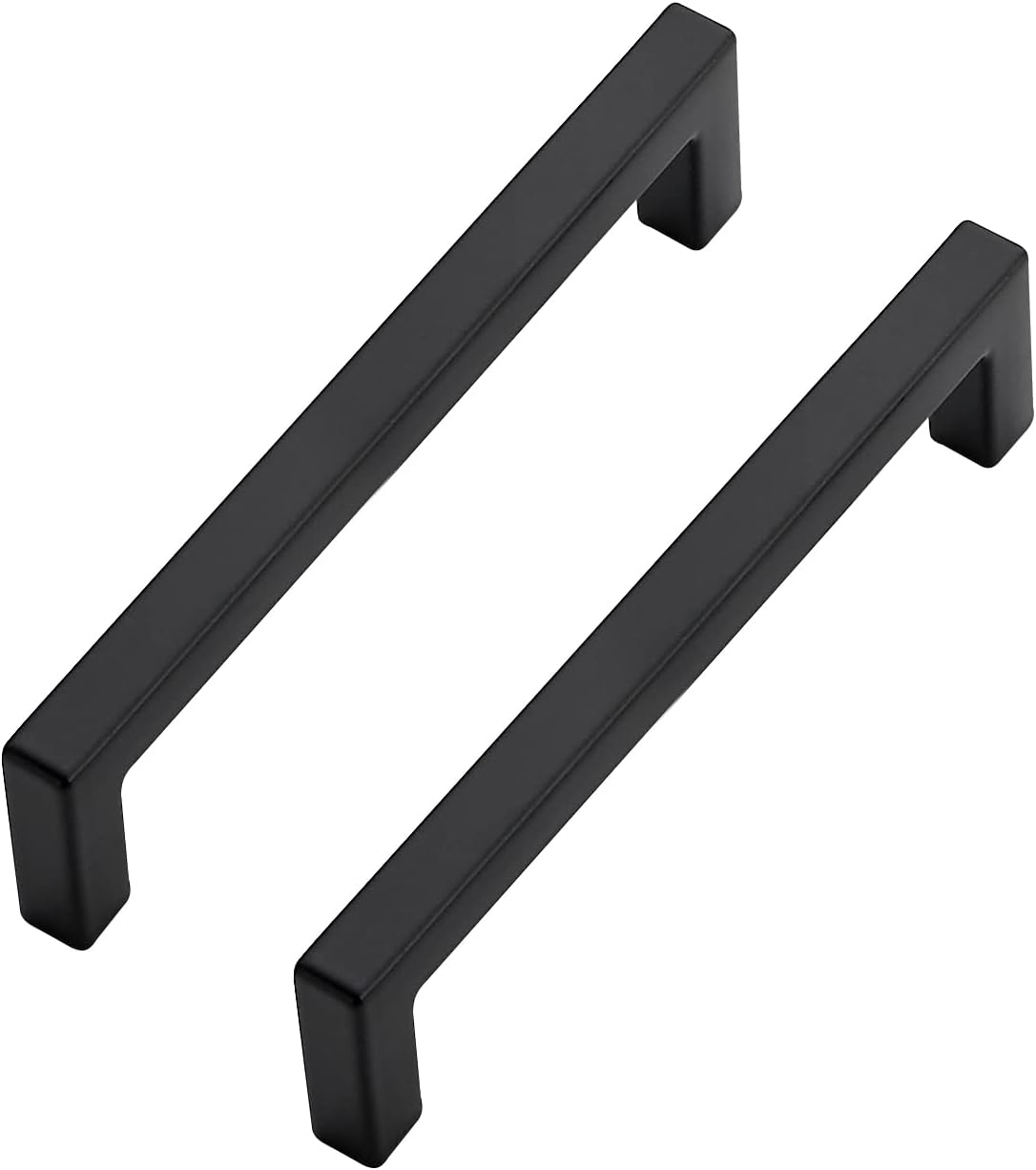 Ravinte 10 Pack Solid 4 Inch Center to Center Slim Square Bar Drawer Handles Kitchen Cabinet Handles Black Drawer Pulls Kitchen Cabinet Hardware Matte Black Dresser Pulls