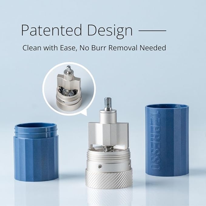 1Zpresso Q Air Manual Coffee Grinder-Purple, Mini Slim Travel Sized Fits in the plunger, Stainless Steel Conical Burr, Numerical Adjustable Setting for Pour Over French Press Cold Brew