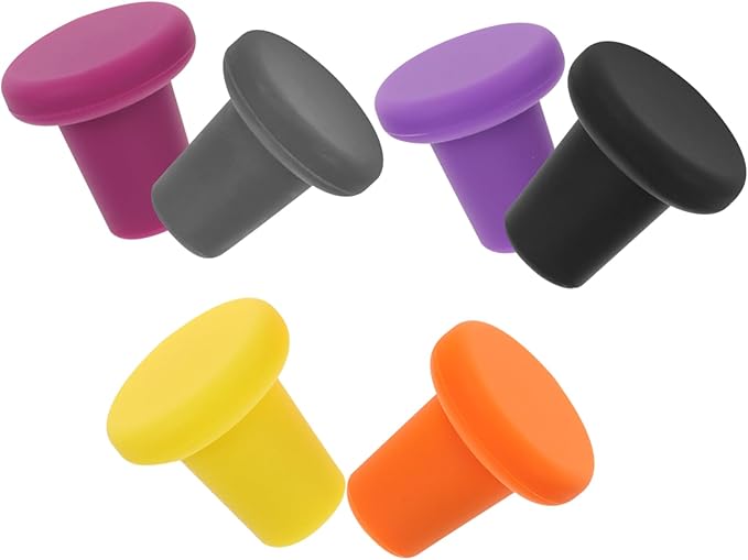 OUNONA 12pcs Silicone Wine Stoppers Bottle Seal Plugs for Beverage Bottles Airtight Closure Cracking for Wine Juice More