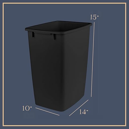 HOLDN’ STORAGE Pull Out Trash Can Under Cabinet, 7 Gallons Trash Can Included - Heavy Duty, Lifetime Limited Warranty - Install Length or Widthwise - 11.5" W Cabinet Opening Required - Chrome Finish