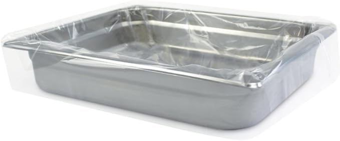 PanSaver Clear Pan Liners for Easy Clean Up - Disposable Buffet Pan Liners, Ovenable up to 400F (Half Pan Liner - 12.5 x 5.5 IN)
