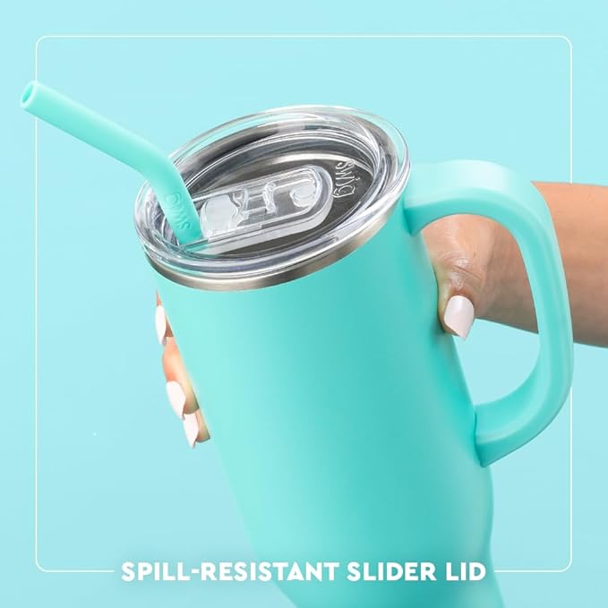 Swig Life 30oz Mega Mug, 30 oz Tumbler with Handle and Straw, Cup Holder Friendly, Dishwasher Safe, Extra Large Insulated Tumbler, Stainless Steel Water Bottle (Witches Brew)