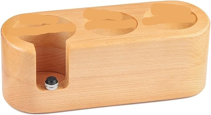 Walnut Wood Coffee Filter Holder, Espresso Tamper Mat Stand, Coffee Maker Support Base Rack, Barista Accessories(Right)