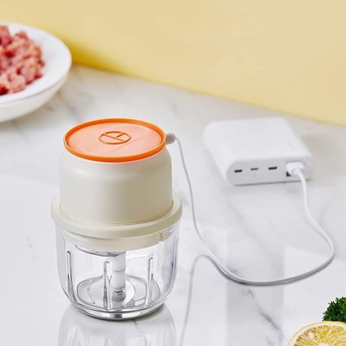 Mini Cordless Electric Mini Chopper, Portable Powerful Garlic Chopper, Onion Grinder, Masher, Crusher, Food Processor for Ginger, Chili, Veggie (Size : 150ml)