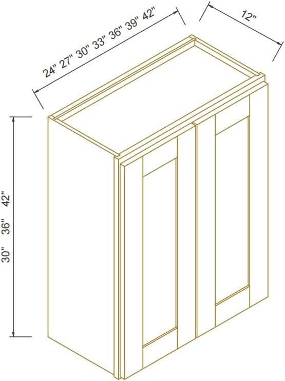 Wall-Mounted Cabinet – Solid Wood Shaker Style Medicine Cabinet with Adjustable Shelves & Soft-Close Doors for Bathroom, Kitchen, and Office Storage (Jade Green, 30" W x 12" D x 36" H)