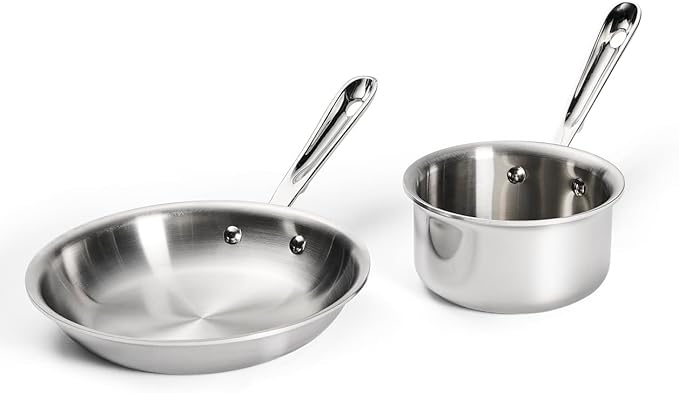 All-Clad - 4108201S All-Clad Kitchen Helper Fry Sauce pan, 8 inch and 1 quart, Steel
