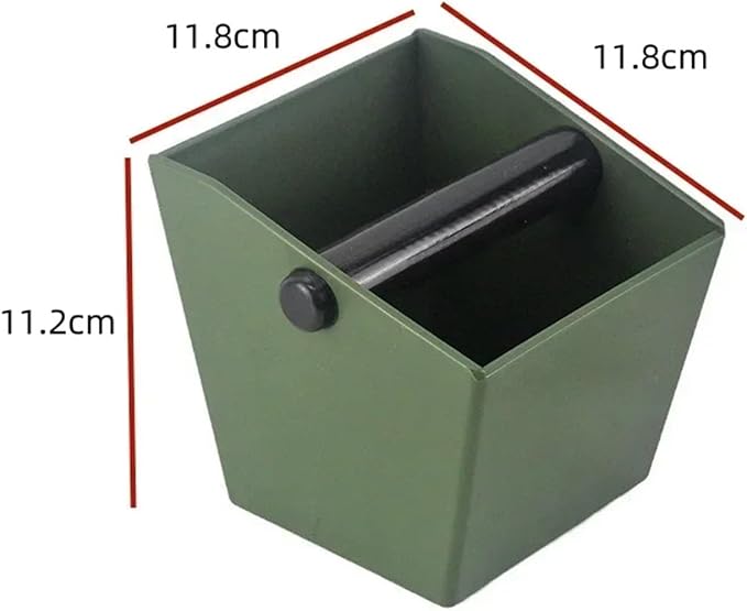 Coffee Knock Box Grounds Container ABS Bucket Anti Slip Powder Beveled Residue Barista Accessories Maker Tools(Black)