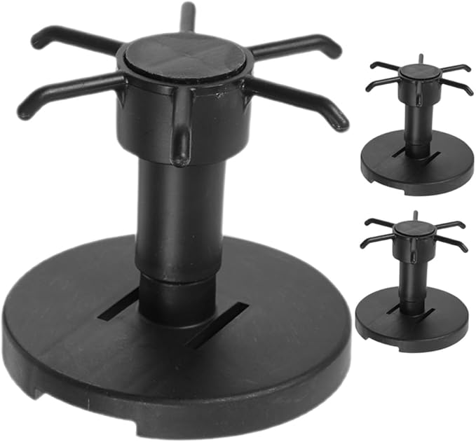 Healifty 3pcs Rotating Kitchen Hooks Utensil Hanger Set for Hanging Cooking Tools Under Cabinet Black Utility Organizer Storage