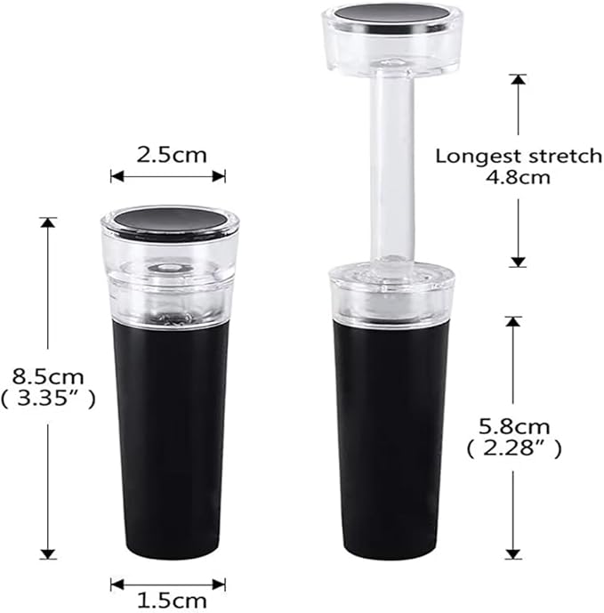 Black Silicone Stopper 1/2/3/4pcs, Wine Bottle Stopper With Built-in Vacuum, Wine Pump, Food Safety Silicone Cap, Vacuum Wine Stopper, Winery Accessories(1pcs)