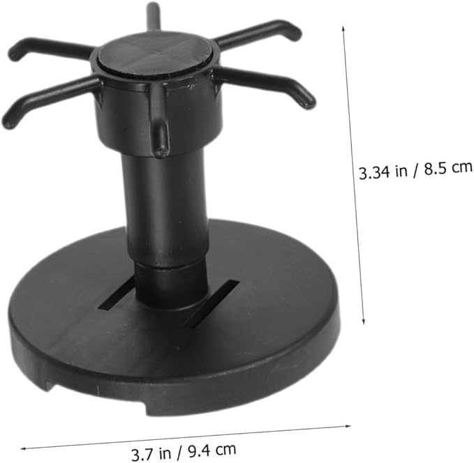 Luxshiny 3pcs Kitchen Utensil Hooks Wall Mount Rotating Storage Organizer Set Black Top Hanging Hooks for Kitchen Cabinets and Cooking Utensils