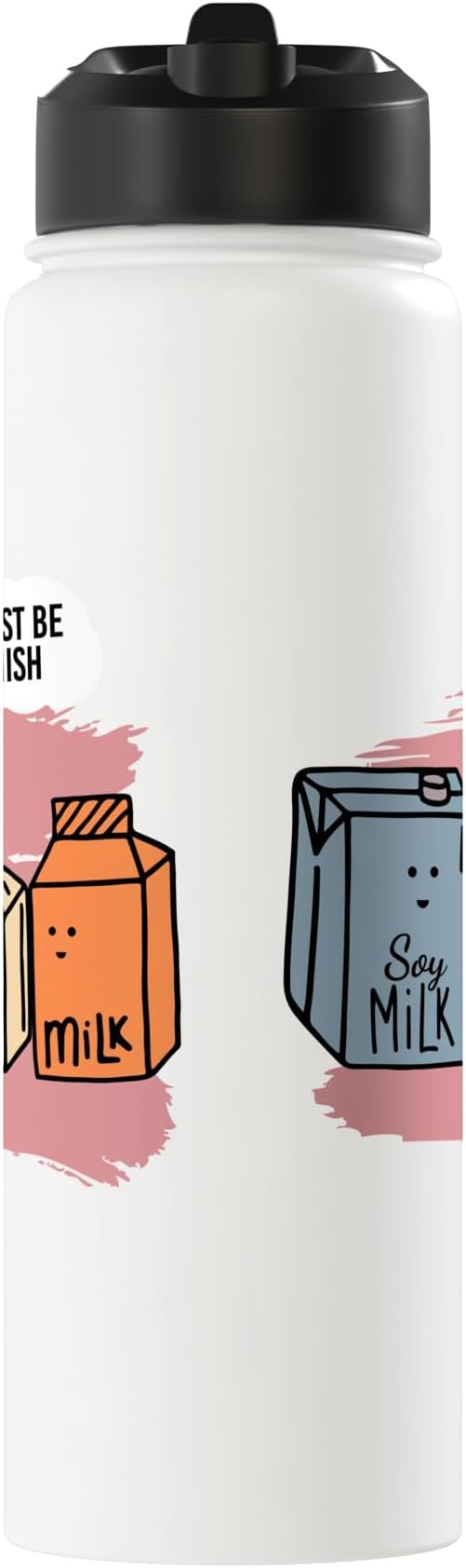 He Must Be Spanish I Milk Soy Milk Milk Carton Fun Soy Stainless Steel Insulated Water Bottle