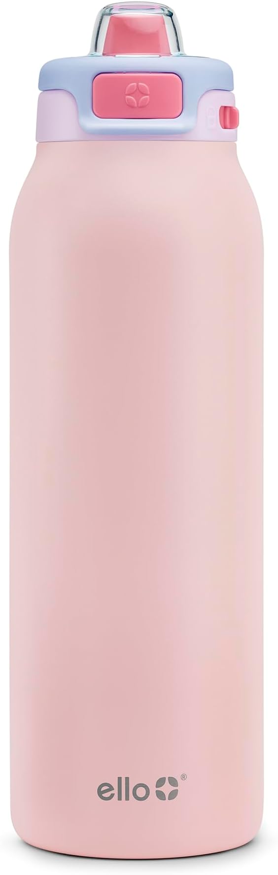 Ello Pop & Fill 32oz Stainless Steel Water Bottle with Quick Fill Technology, Double Walled and Vacuum Insulated Metal, Leak Proof Locking Lid, Sip and Chug, Reusable, BPA Free, Heavenly Hues
