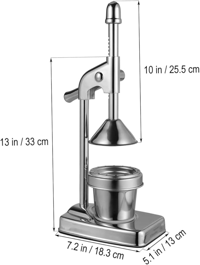 Manual Juicer Cold Press Fruit Vegetable Extractor Portable Juicer Machine Lemon Squeezer No Electricity Required for Citrus Lemon