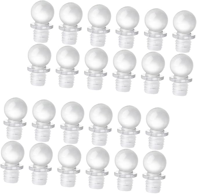 COLLBATH 24pcs Glass Ball Stopper Wine Bottle Stoppers Caps Keeper Portable for Bottles