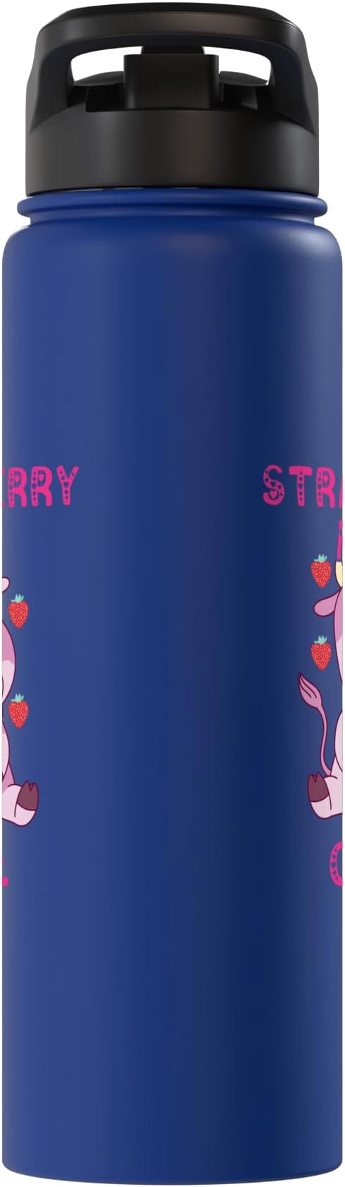 Strawberry Milk Girl Japanese Strawberry Shake Cute Pink Cow Stainless Steel Insulated Water Bottle