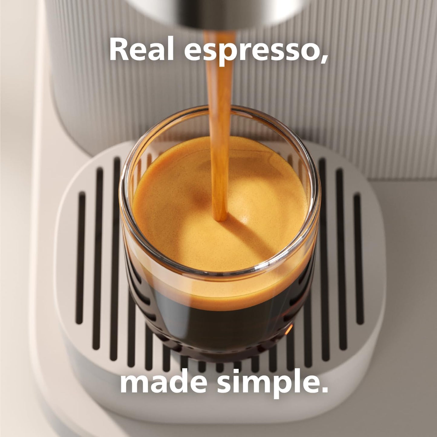Philips Baristina Espresso Machine+Milk Frother Bundle. Real espresso. Compact coffee machine, portafilter, grinder, Cafe Crema. Dairy & Non-Dairy Milk foam. Hot & Cold. Easy Clean. White (BAR303/00)