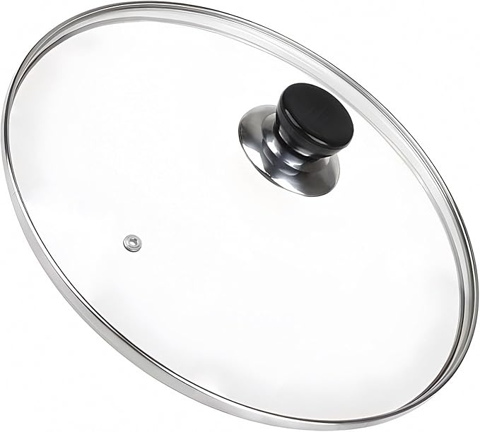 10 Inch Pan Lid, 10 Inch Frying Pan Lids, Tempered Glass Cast Iron Lid for Skillets, Fry Pan, Wok Pot (10 inch)