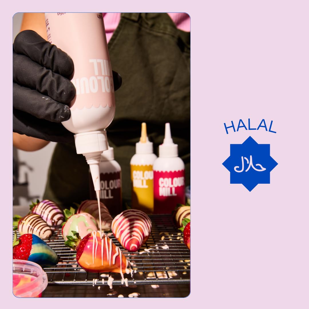 Colour Mill Chocolate Drip Easy-Melt Drizzle for Desserts, 125 Grams Salted Caramel