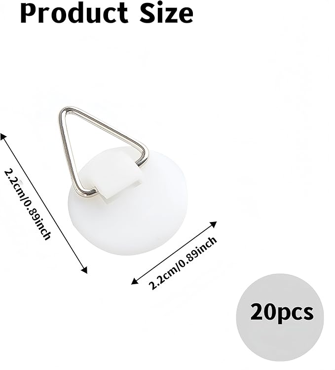 20Pcs 0.9in White Round Invisible Adhesive Plate Hangers,Vertical Plate Holders Wall Mount Display Holder,No Nails Decorative Plates for Artworks