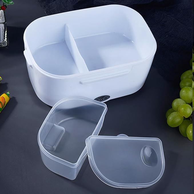 INVODA Electric Lunch Box 110V Food Heating Lunch Hot Box Portable Insulated Bento Box Electric Lunch Container for Office Travel Home (Blue)