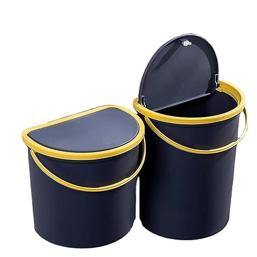 Hanging Trash Can, Kitchen Garbage Bin Waste Bins, Kitchen Trash Can Cabinet Door Hanging Vegetable Peel Sorting Trash Basket Household Bathroom Wall-Mounted Trash Can (Color : B)