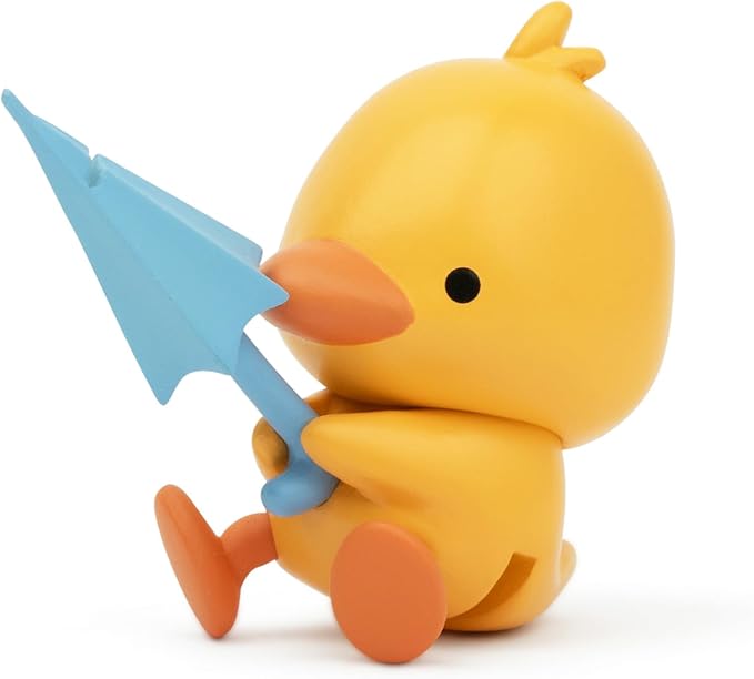 Tea Mates - 1pc Cute Fishing Duck - Tea Bag Holder and String Rest - Tea Accessory for Cup and Mug - Unique Funny Novelty Toy Gift Idea - Animal Figurine Drink Marker