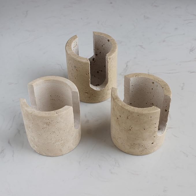 Nawgnail Natural Marble Travertine Sponge Holder for Kitchen Counter, Drying Rack, Sponge Caddy for Sink Organizer - Beige Travertine