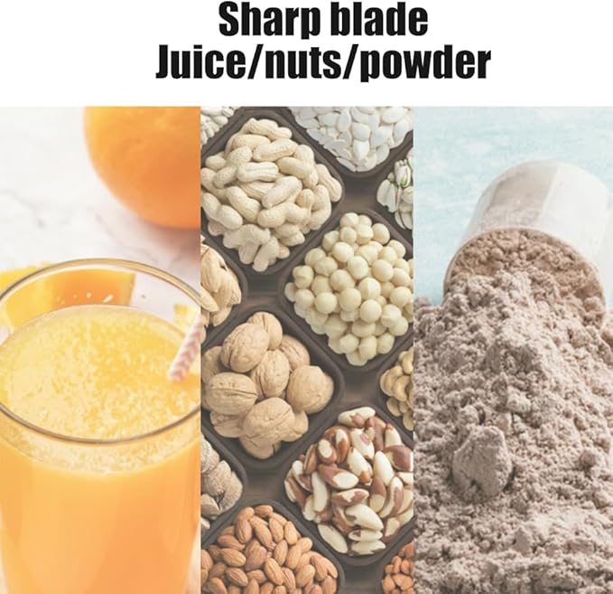 Portable Blender 460ml for Shakes Smoothie Juice, for Travel Gym Office, 4000mAh Type-C Rechargeable Personal Blender with 6 Sharp Blades Powerful 22000r/m Water Bottle Cup (White)