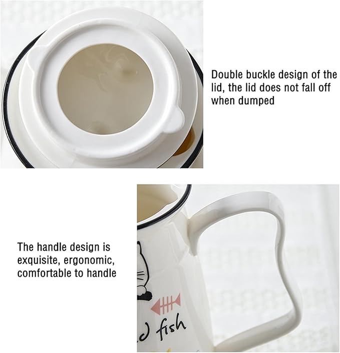 zxb-shop Pitcher Ceramic Cold Kettle with Handle Large Capacity Filter Teapot Household High Temperature Resistant Pitcher with Lid（60.6 Oz） Water Bottle (Color : H)