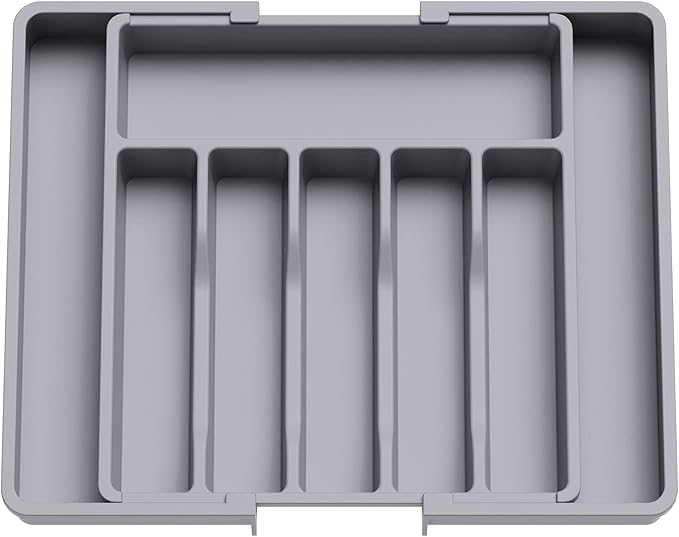 Lifewit 5 Pack Drawer Dividers 5" High,Expandable Utensil Tray for Kitchen,Expandable Dresser Separators in Bedroom/Bathroom/Kitchen/Office