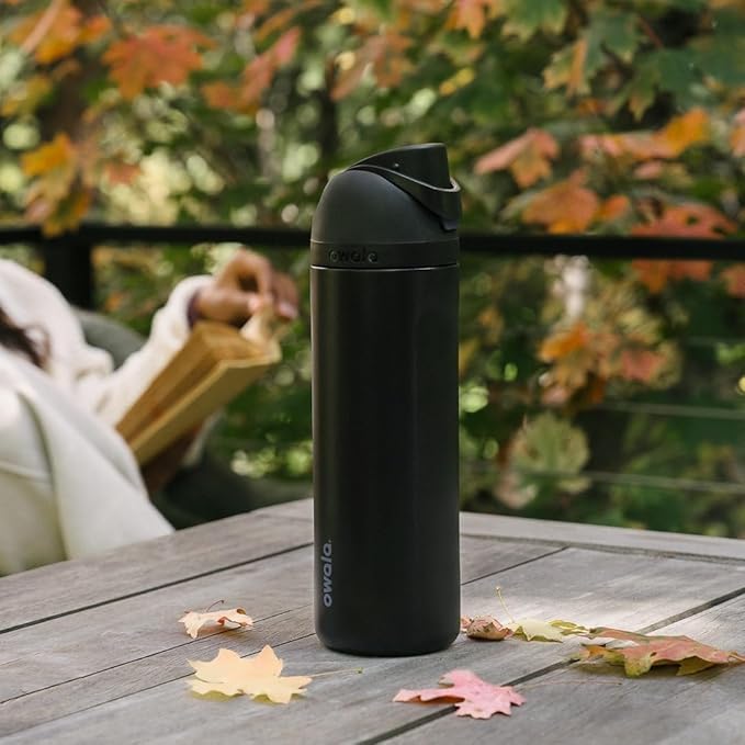 Owala FreeSip Insulated Stainless Steel Water Bottle with Straw, BPA-Free Sports Water Bottle, Great for Travel, 24 Oz, Lost Signal