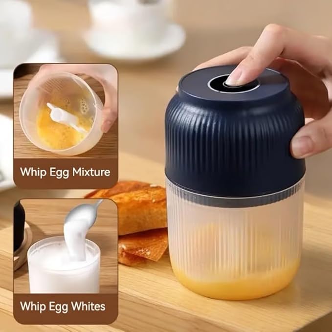 Electric Garlic Chopper, Mini Portable Veggie Chopper, 2026 New Small Garlic Chopper Mincer, USB Rechargeable, Wireless Veggie Grinder, For Mashing Onion, Garlic, Chili, Ginger (Blue, 3 blades)